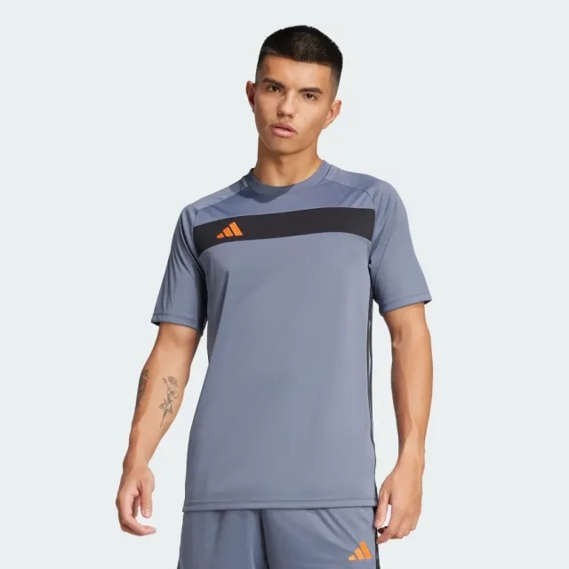 Adidas Football Tiro Essentials T-Shirt In Grey And Black