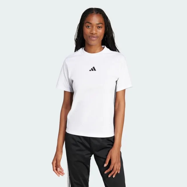 Adidas Essentials 3 Stripes Cotton Short Sleeve T-shirt