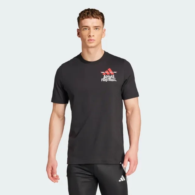 Adidas Football Graphic Tee In Black
