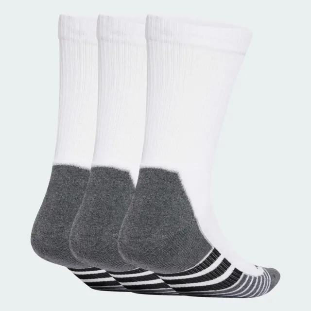 Adidas Running Crew Socks In White And Black 3 Pack