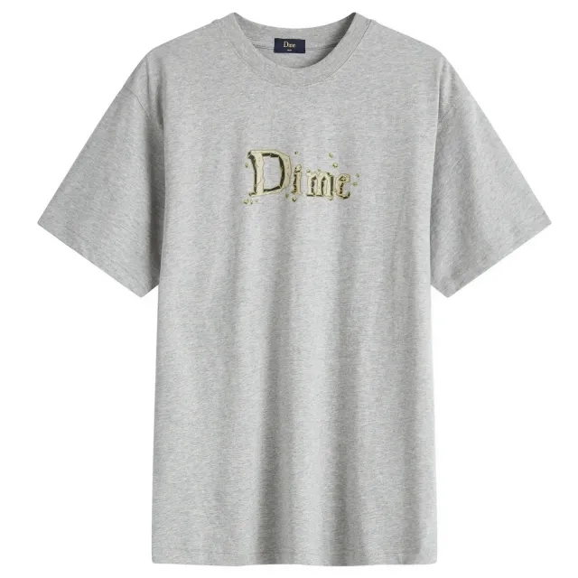 Dime Men's Classic Stone Logo T-Shirt Heather Gray