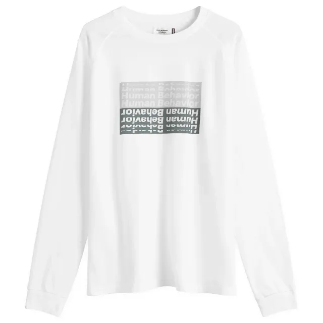 Pas Normal Studios Men's T.K.O. Off-Race Long Sleeve T-Shirt White