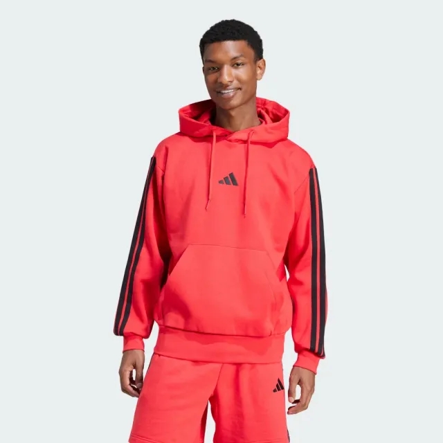 Adidas Essentials 3 Stripes Fleece Hoodie