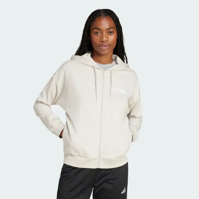 Adidas Essentials Linear French Terry Full Zip Sweatshirt