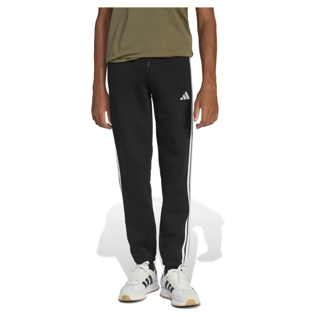 adidas Kids' 3 Stripe Logo Tracksuit Bottoms, Black/White