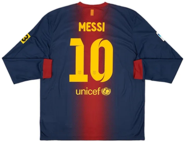 Nike 2012-13 Barcelona Home L/S Shirt Messi #10 (XL)