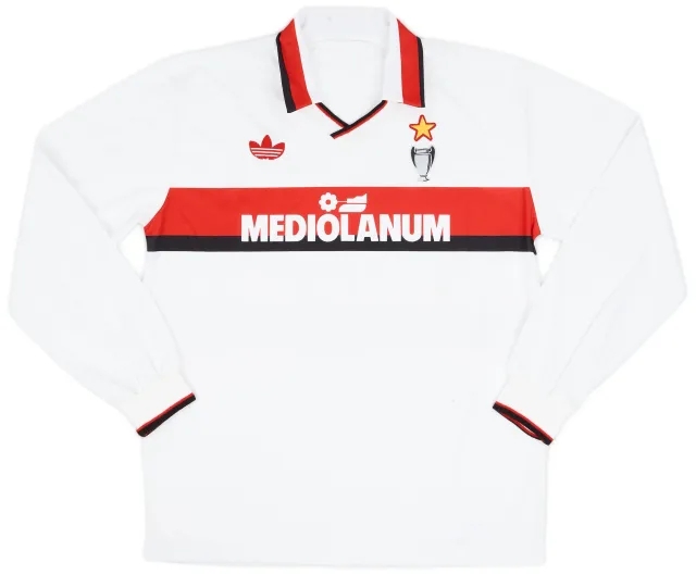 adidas 1990-91 AC Milan Away L/S Shirt - 7/10 - (L)