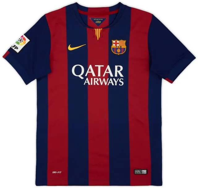 Nike 2014-15 Barcelona Home Shirt - 9/10 - (L.Boys)