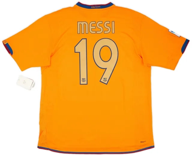 Nike 2006-08 Barcelona Away Shirt Messi #19 (XL)