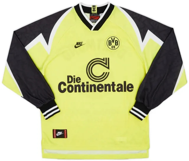 Nike 1995-96 Borussia Dortmund 'Deutscher Meister' Home L/S Shirt - 9/10 - (M)