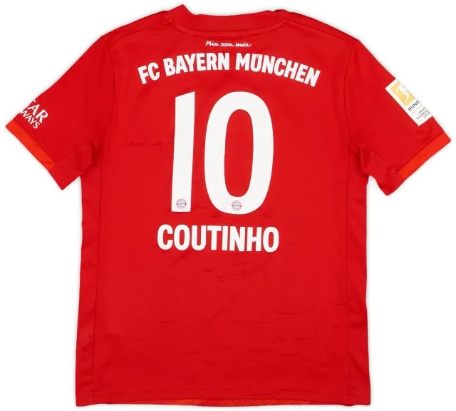 adidas 2019-20 Bayern Munich Home Shirt Coutinho #10 - 5/10 - (M.Boys)