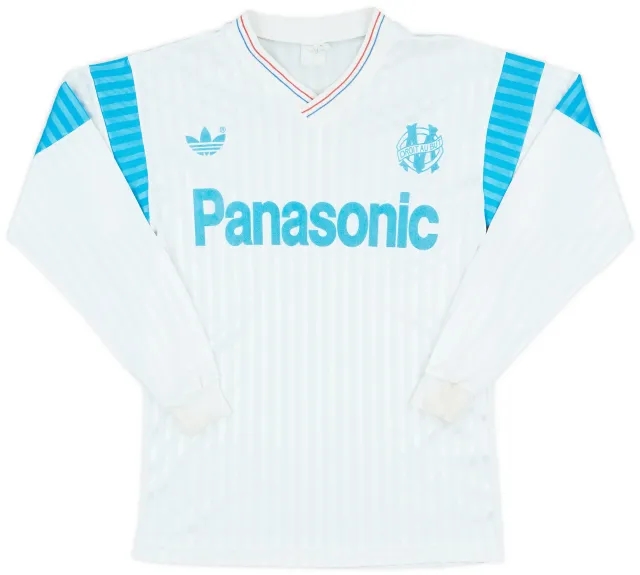 adidas 1990-91 Olympique Marseille Home L/S Shirt - 9/10 - (S)