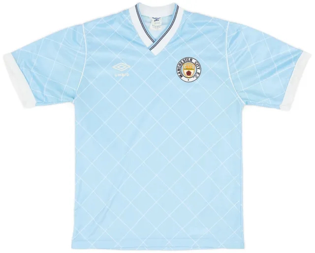 Umbro 1987-89 Manchester City Home Shirt - 9/10 - (S)