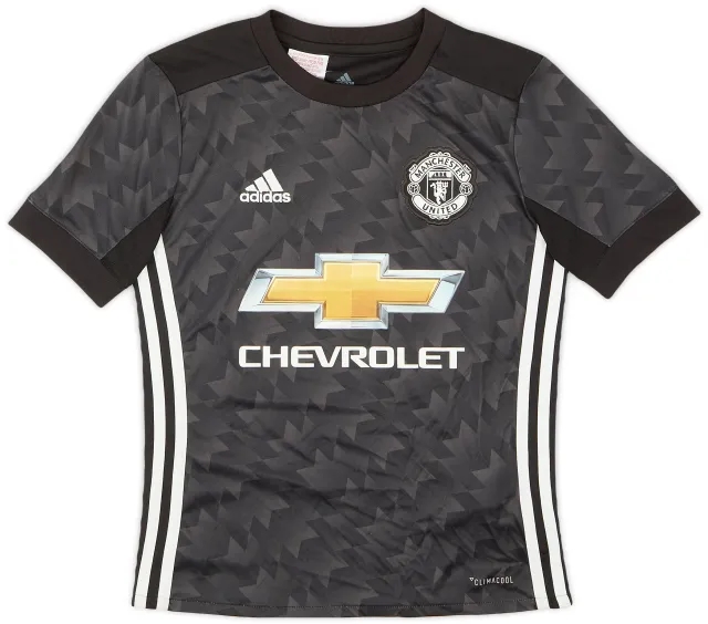 adidas 2017-18 Manchester United Away Shirt - 9/10 - (S.Boys)