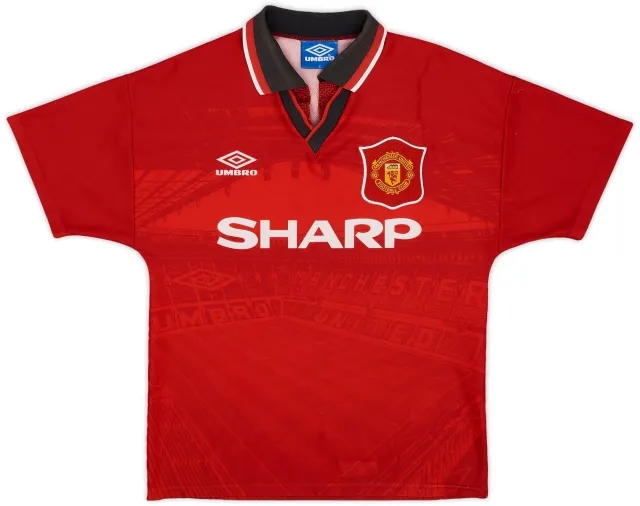 Umbro 1994-96 Manchester United Home Shirt - 7/10 - (Y)