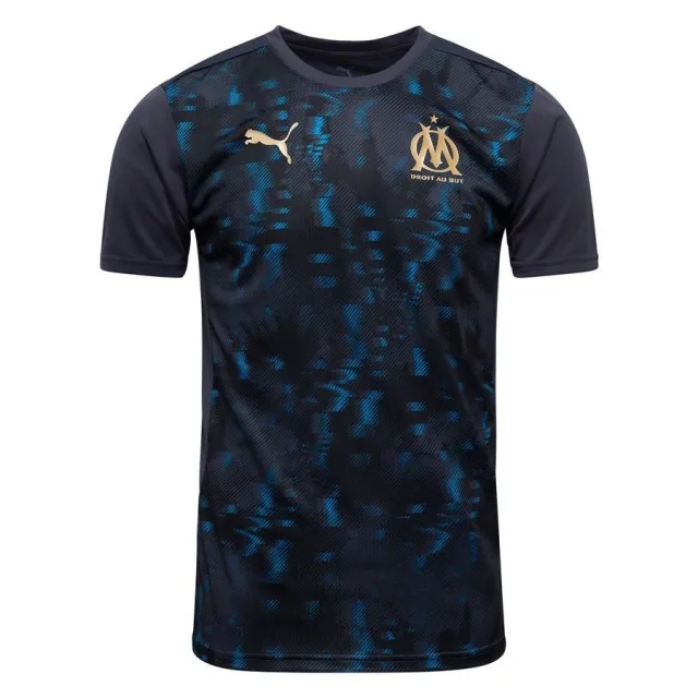 PUMA Olympique De Marseille Pre-Match Jersey Men, Galactic Grey/Gold