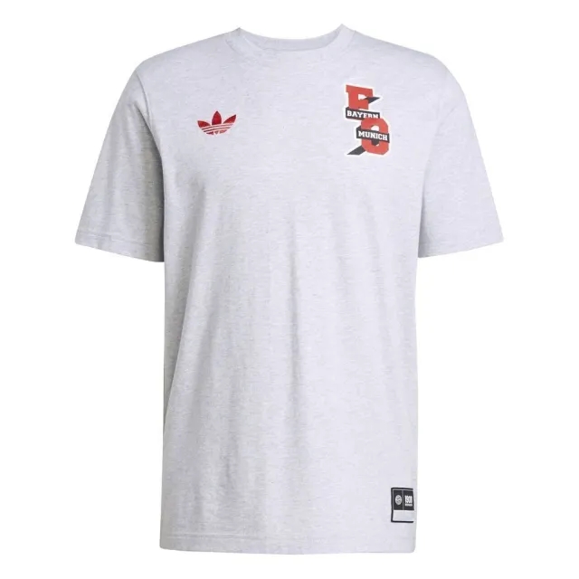 adidas Bayern München T-Shirt Varsity - Light Grey Heather - ['Grey']