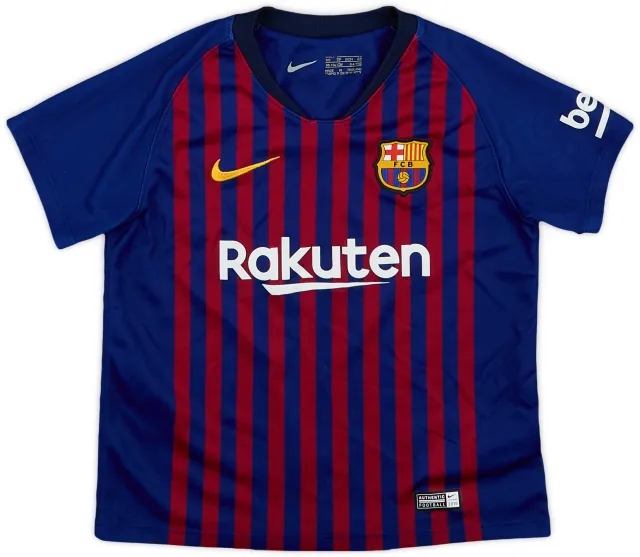 Nike 2018-19 Barcelona Home Shirt - 9/10 - (3-4 Years)