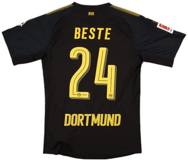 Puma 2017-18 Borussia Dortmund Authentic Away Shirt Beste #24 - 8/10 - (M)