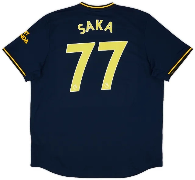 adidas 2019-20 Arsenal Authentic Third Shirt Saka #77 (XXL)