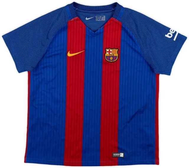 Nike 2016-17 Barcelona Home Shirt - 9/10 - (S.Boys)