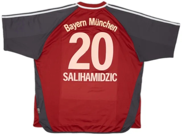 adidas 2001-02 Bayern Munich Home Shirt Salihamidzic #20 - 6/10 - (XXL)