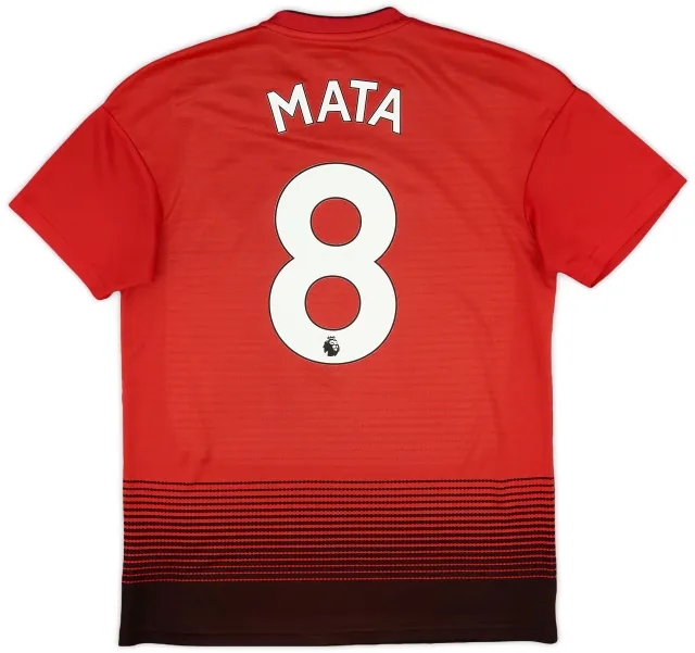 adidas 2018-19 Manchester United Home Shirt Mata #8 - 5/10 - (M)