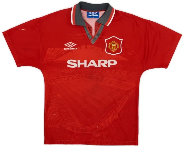 Umbro 1994-96 Manchester United Home Shirt - 6/10 - (L.Boys)