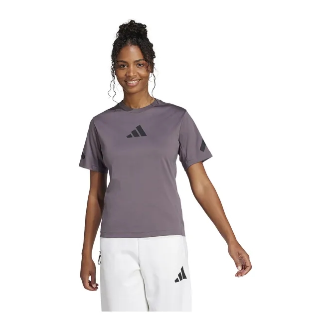 Manchester United x adidas Womens Z.N.E. T-Shirt Grey