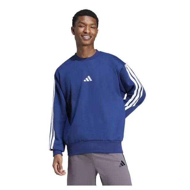 Manchester United x adidas Essentials 3-Stripes Fleece Sweatshirt Blue