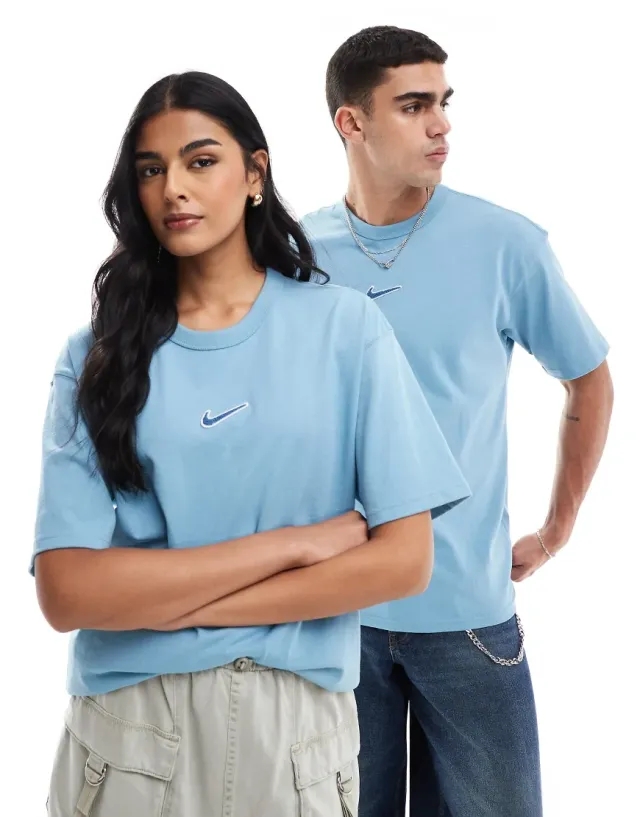 Nike Premium Essentials Unisex Oversized T-Shirt In Turquiose-Blue