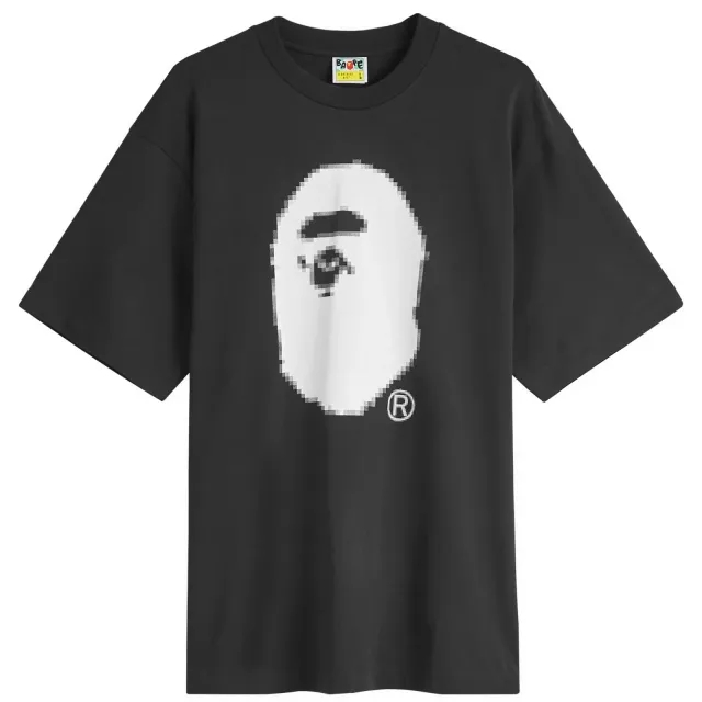 A Bathing Ape Men's Pixel Ape Head T-Shirt Black