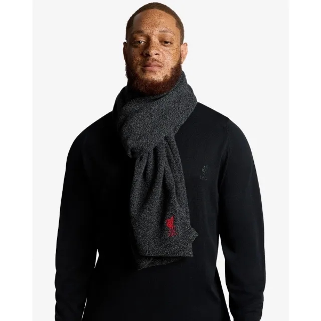Liverpool FC LFC X John Smedley Adults Scarf Graphite
