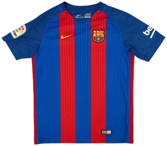 Nike 2016-17 Barcelona Home Shirt - 9/10 - (L.Boys)