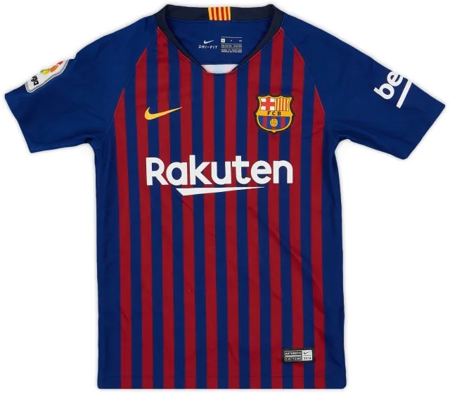 Nike 2018-19 Barcelona Home Shirt - 9/10 - (S.Boys)