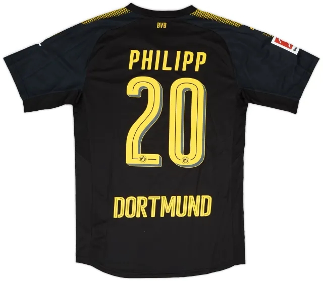 Puma 2017-18 Borussia Dortmund Authentic Away Shirt Philipp #20 - 10/10 - (M)