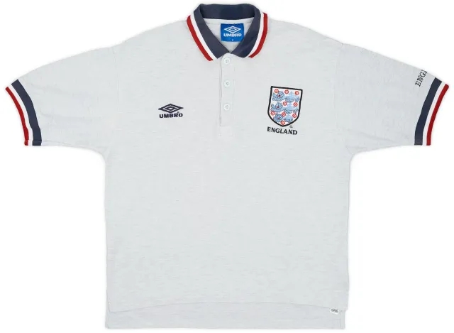 1996-97 England Umbro Polo Shirt - 9/10 - (M)