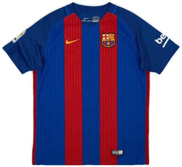 Nike 2016-17 Barcelona Home Shirt - 9/10 - (L.Boys)