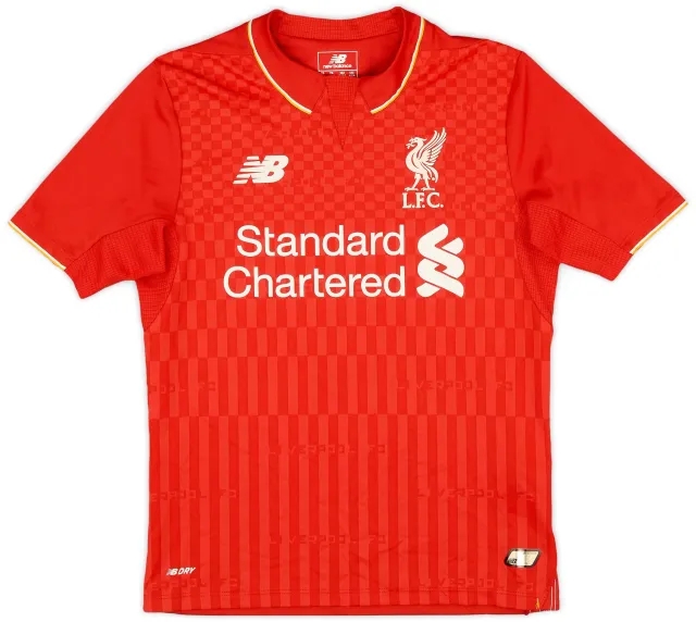 NewBalance 2015-16 Liverpool Home Shirt - 8/10 - (S.Boys)
