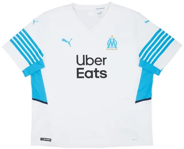 Puma 2021-22 Olympic Marseille Home Shirt - 9/10 - (XXL)