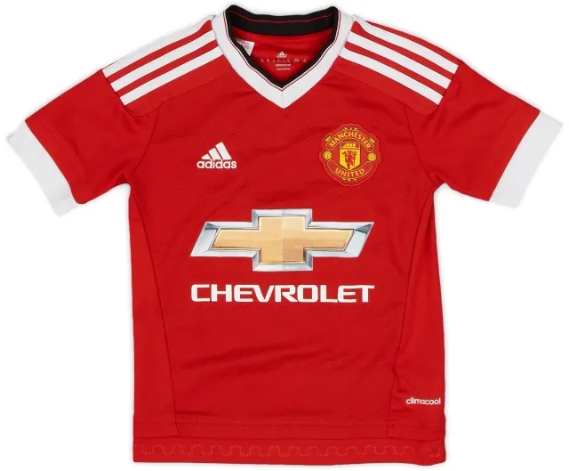 adidas 2015-16 Manchester United Home Shirt - 8/10 - (S.Boys)
