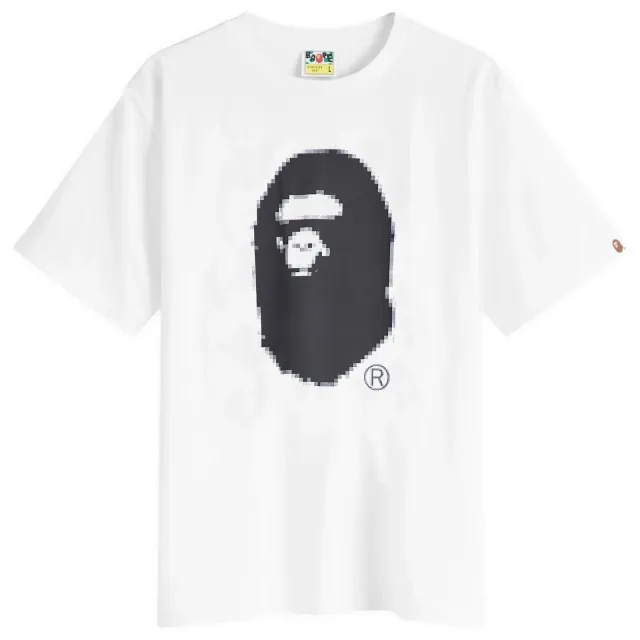 T-Shirt A Bathing Ape Pixel Ape Head Relaxed Fit Tee White Xxl