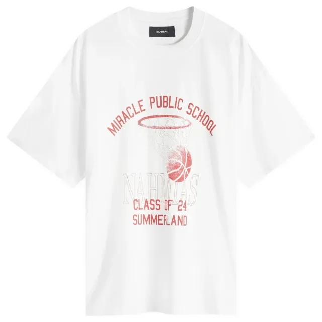 Nahmias Men's Basketball Boxy T-Shirt White