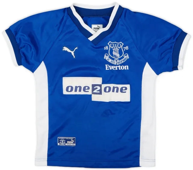 Puma 2000-02 Everton Home Shirt - 8/10 - (3-4 Years)