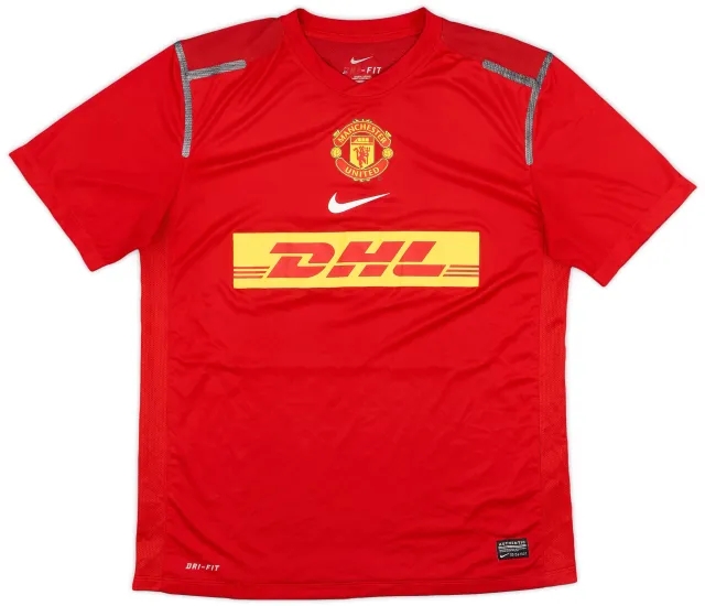 2012-13 Manchester United Player Issue Nike Training Shirt - 8/10 - (M)