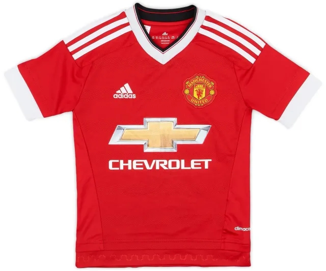 adidas 2015-16 Manchester United Home Shirt - 9/10 - (S.Boys)