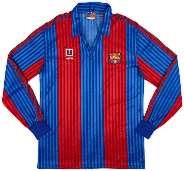 Meyba 1989-92 Barcelona Home L/S Shirt - 7/10 - (M)