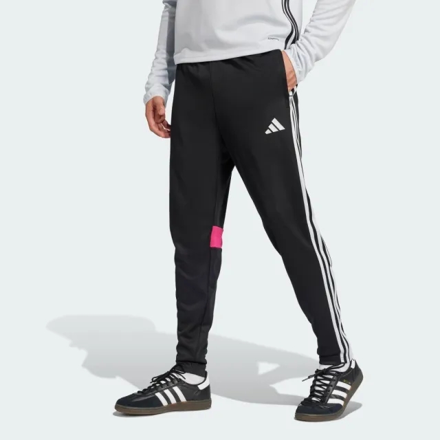 Adidas Football Tiro Essentials 3 Stripe Joggers In Black