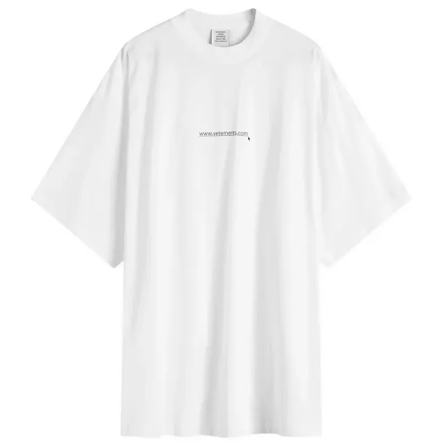 VETEMENTS Men's Website Oversized T-Shirt White