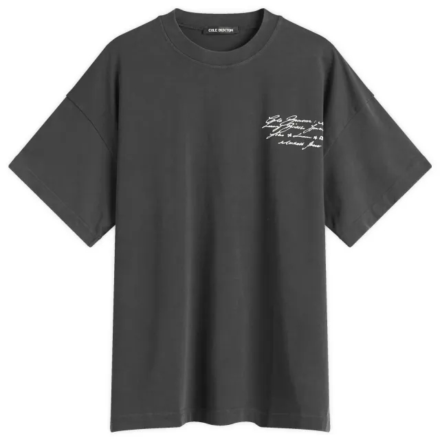 Cole Buxton Men's Script T-Shirt Vintage Black